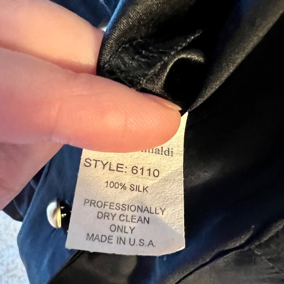 Karina Grimaldi Black Silk Jumpsuit - Picture 7 of 7